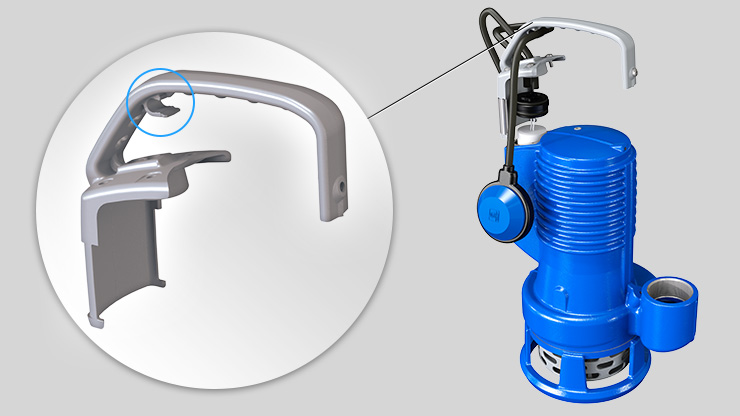 Zenit bluePRO Series electric submersible pump handle