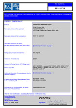 GREY and UNIQA Series - IECEE CB Test Certificate