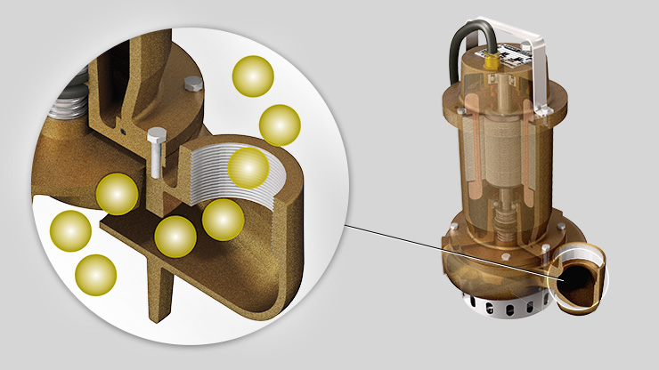 Zenit Bronze Special Alloy Series electric submersible pump free passage